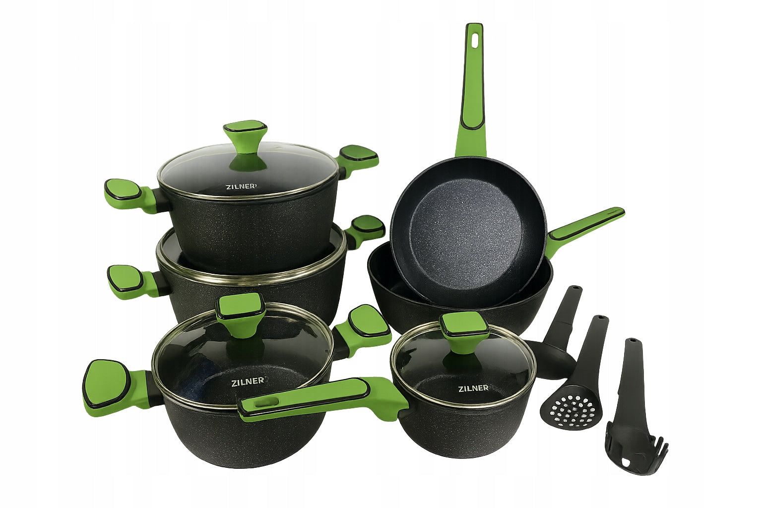 Komplet Garnków z Granitową Powłoką 15 el. ZL-8645