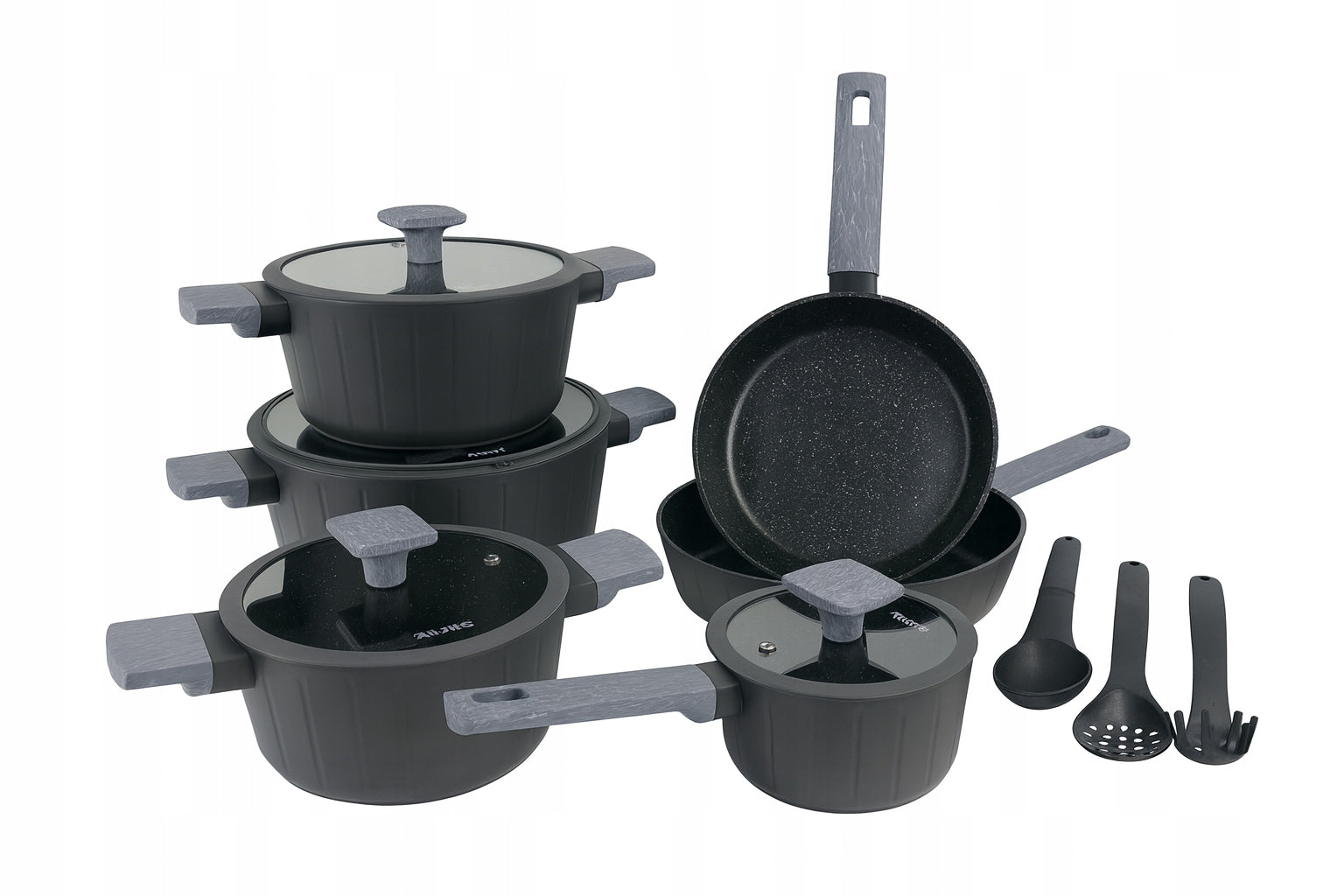 Komplet Garnków z Granitową Powłoką 15 el. ZL-8646