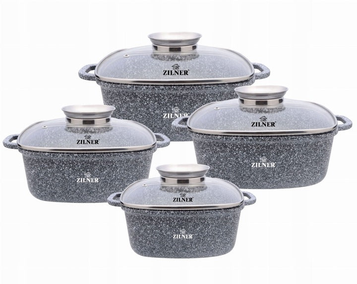 Zestaw 8-częściowy z powłoką ceramiczno- marmurkową ZILNER ZL-8534