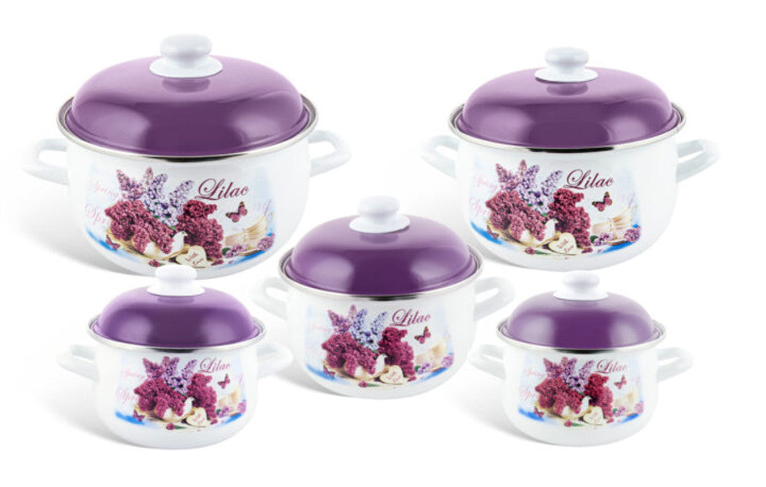 Zestaw Garnków Emaliowanych PREMIUM 10el. ZL-8506