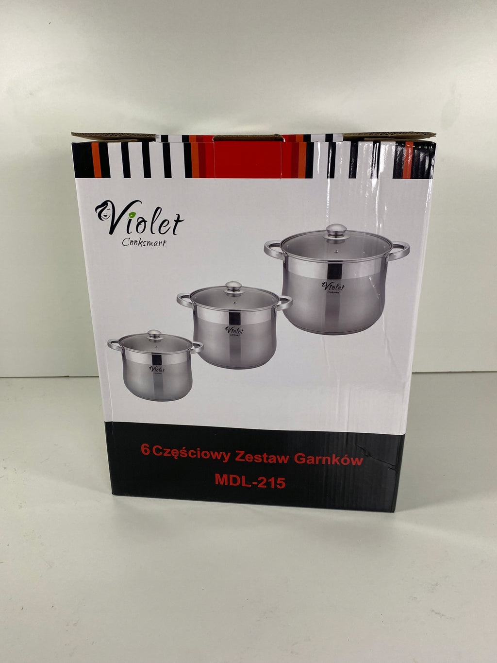 Zestaw garnków MISS KITCHEN VIOLET stal nierdzewna 6 el. MDL215