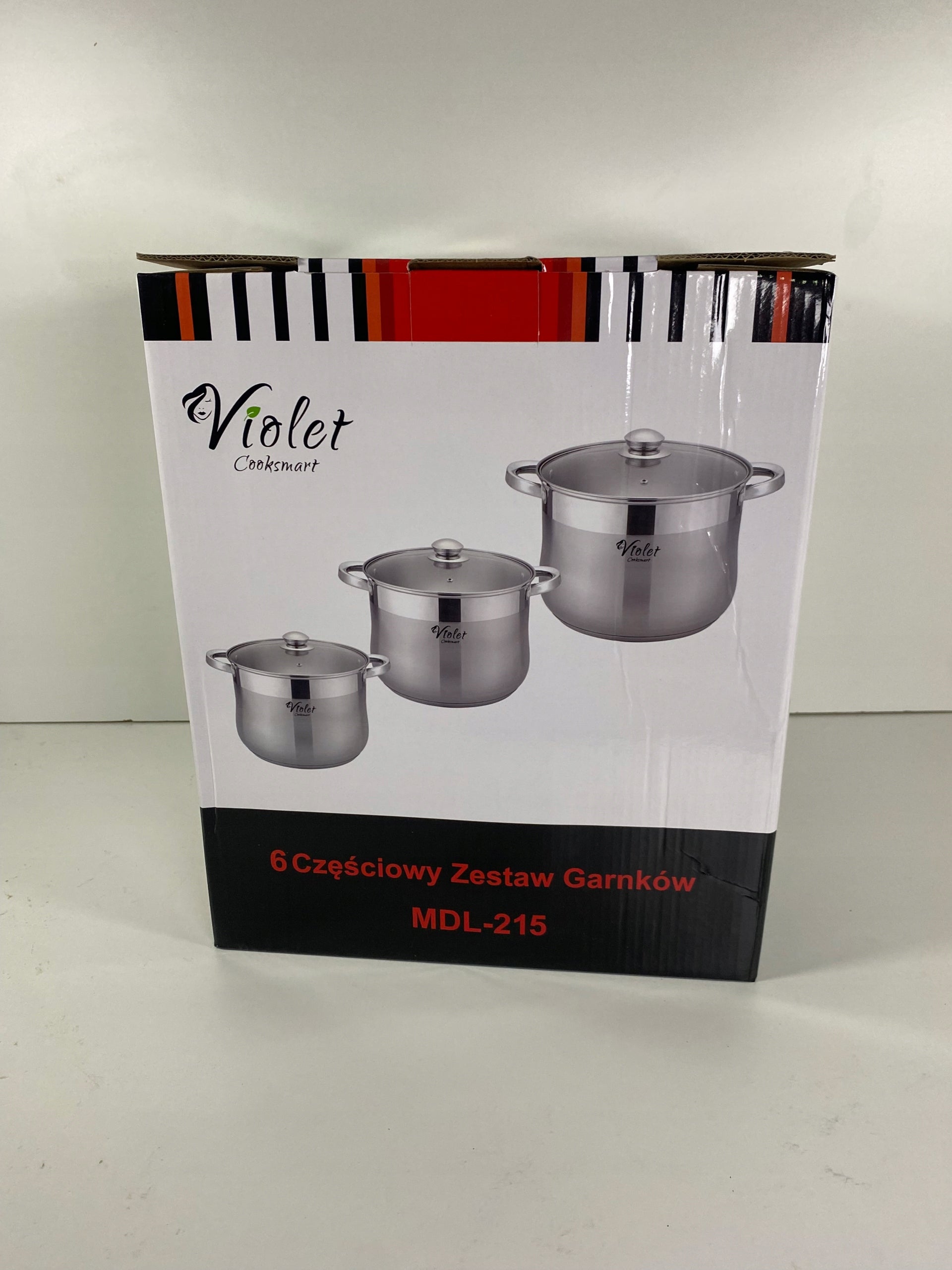 Zestaw garnków MISS KITCHEN VIOLET stal nierdzewna 6 el. MDL215