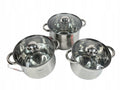 Zestaw garnków MISS KITCHEN VIOLET stal nierdzewna 6 el. MDL215