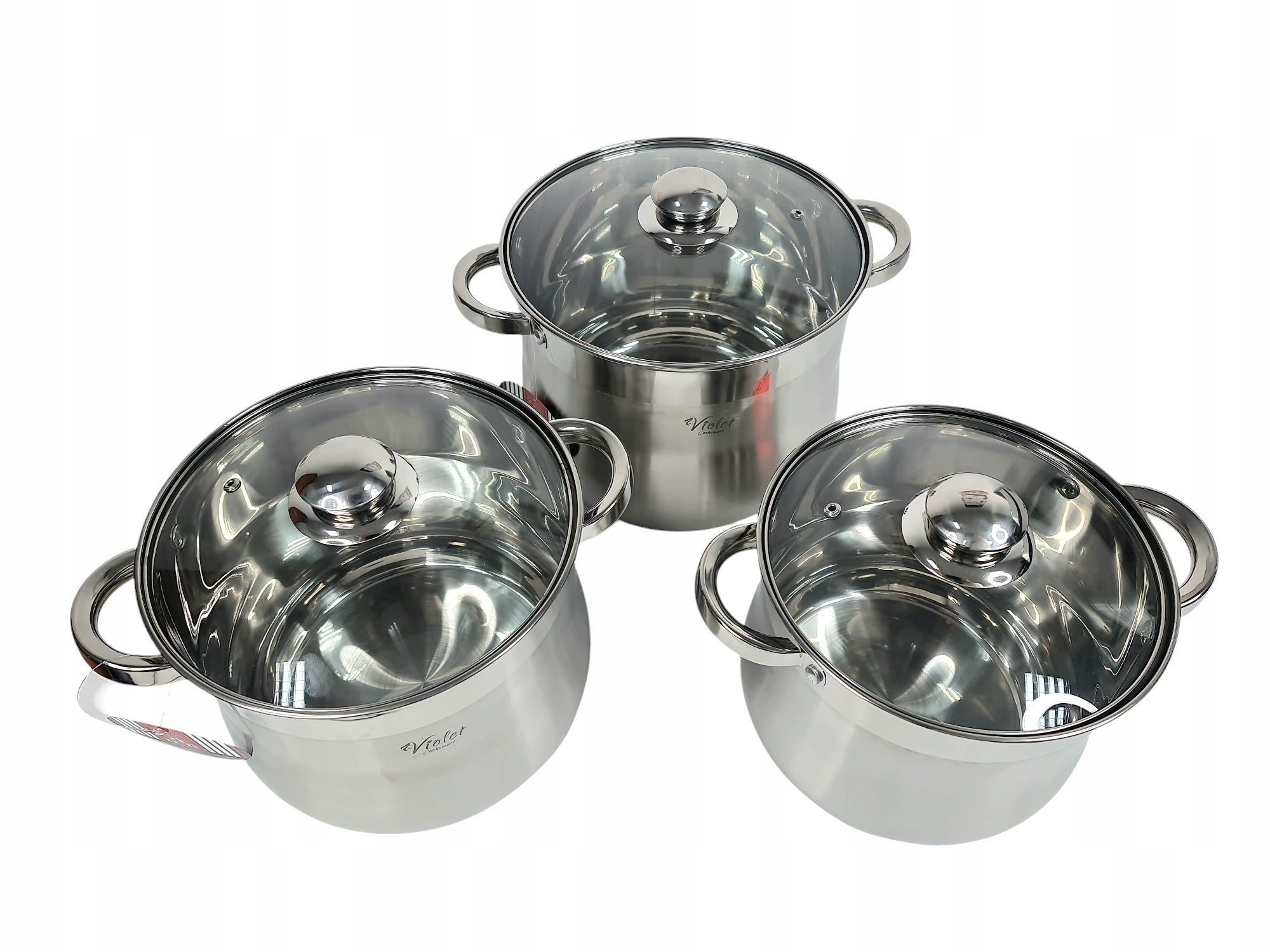 Zestaw garnków MISS KITCHEN VIOLET stal nierdzewna 6 el. MDL215